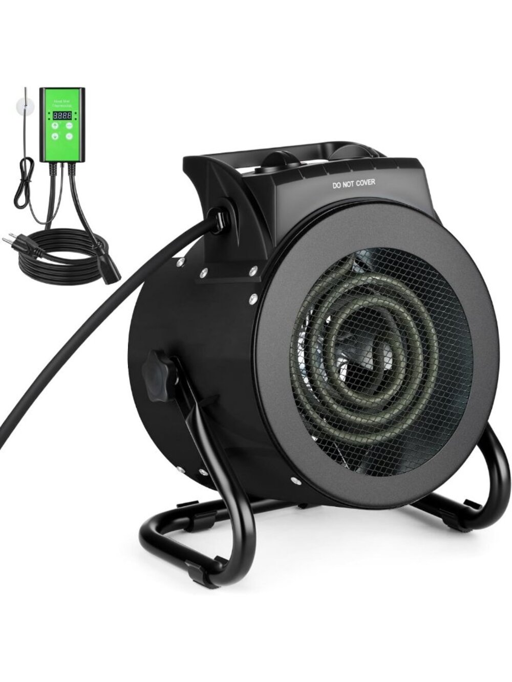 1500W Electric Greenhouse Heater with Thermostat for Grow Tent & Plant Care